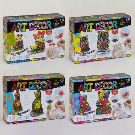 гр Набір для гіпсового лиття "ART DECOR" ARTD-01-01U.02U.03U.04U УКР. (8) "Danko Toys"