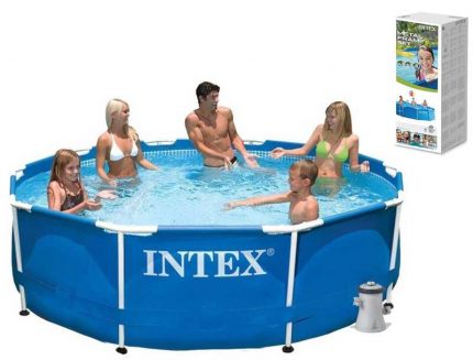 Intex Басейн каркасний 28202 NP (1) фільтр-насос /мережа 220-240 В/ 530гал/год, /6 + років /56999/ 305*76 см, об&apos;єм води 4485 л