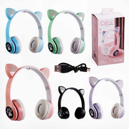 Навушники С 60920 (100) 5 кольорів, бездротові, Bluetooth, LED-підсвічування, в коробці, ВИДАЄТЬСЯ ТІЛЬКИ МІКС ВИДІВ