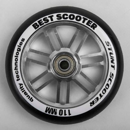 Колесо для трюкового самоката WH - 9604/110 (90) "Best Scooter", колір СРІБНИЙ, 110 мм PU, підшипник ABEC-9