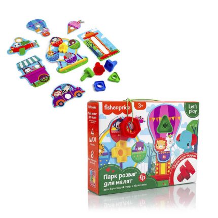гр Конструктор Fisher-Price "Парк розваг для малят" VT2905-21 (12) "Vladi Toys", 13 деталей, 4 болтика, 4 гайки