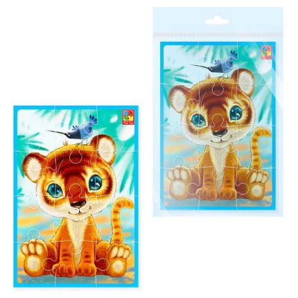 гр Пазли м&apos;які А5 "Малюк зможе. Тигреня" VT1103-93 (50) "Vladi Toys", в пакеті