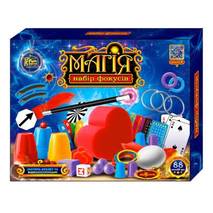 гр Набір фокусів "Магія" 45055 (12) "4FUN Game Club", 88 способів гри, QR-код з відео майстер-класом, у коробці