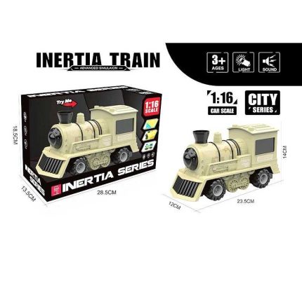 Паровоз MJX 110 B (24) інерція, звук, підсвічування, гумові шини, на батарейках, в коробці