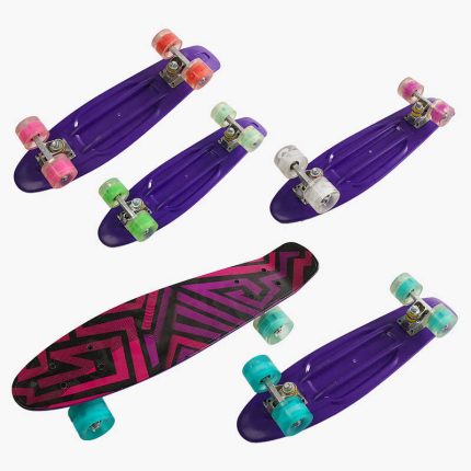Скейт F 5490-1 (8) Best Board, РІЗНІ КОЛЕСА, дошка = 55см, колеса PU, СВІТЯТЬСЯ, d = 6см, ВИДАЄТЬСЯ ТІЛЬКИ МІКС ВИДІВ
