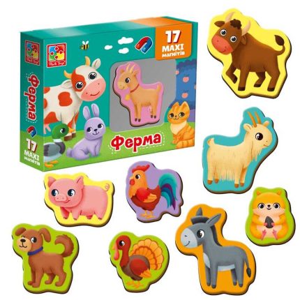 гр Набір магнітів "Ферма" VT 3106-24 укр (22) "Vladi Toys"