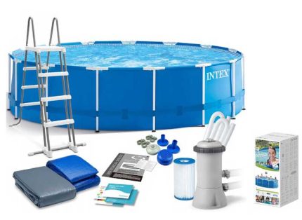 Intex ПОШКОДЖЕНЕ ПАКУВАННЯ Басейн каркасний 28242 NP (1) від 6 років, d=457см,висота 122см,16805 л, насос 3785л/г