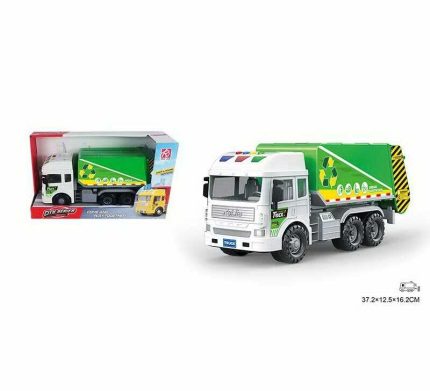 Машина RJ 6671-5 (24/2) сміттєвоз, масштаб - 1:14, підсвічування, звукові ефекти, інерція, гумові шини, рухомий сміттєвий бак,  в коробці