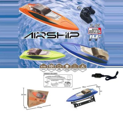 Катер на радіокеруванні 151 (24) 3 кольори, акумулятор 7.4 V, USB-кабель,  28 км/ год, пульт керування на батарейках, водонепроникний, в коробці, ВИДАЄТЬСЯ ТІЛЬКИ МІКС ВИДІВ