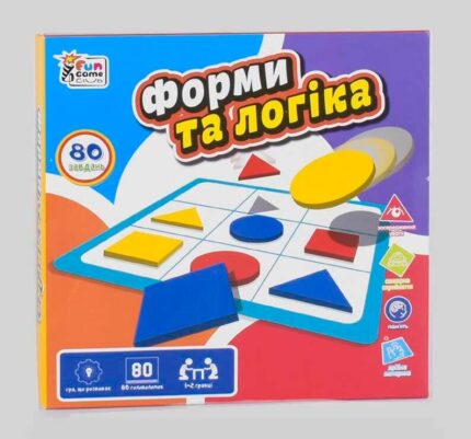 гр Розвиваюча гра "Форми та логіка" UKB-B 0034 (24) "4FUN Game Club", українською мовою, в коробці