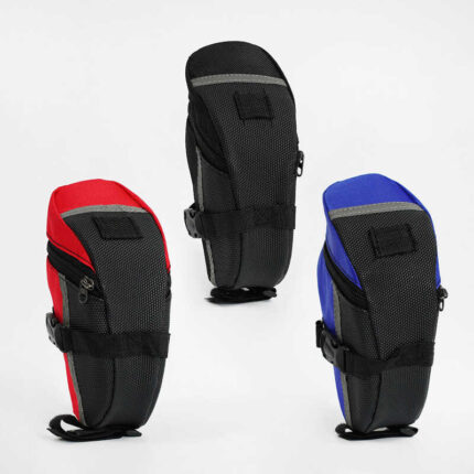 Сумка велосипедна С 57655 (100) 3 кольори, 1 основне відділення, світловідбивальні вставки, пластикові застібки, в пакеті