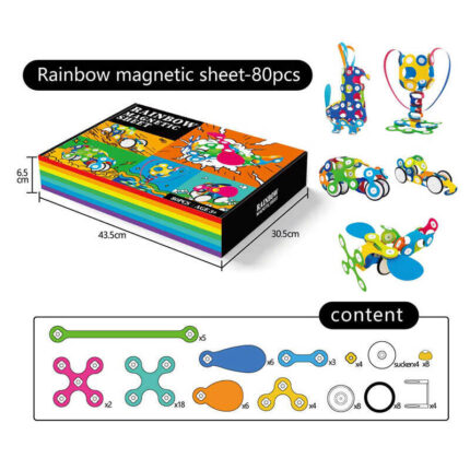 Магнітний конструктор XC-D 17 (18/2) 80 деталей, в коробці
