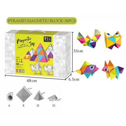 Магнітний конструктор XC-D 3 (24) 38 деталей, в коробці