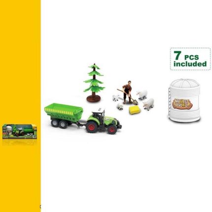 Ферма 550-29 K (24/2) трактор зі знімним причепом, інерційний механізм, фігурки, звукові ефекти, підсвічування, в коробці