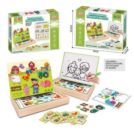 Магнітна гра XHM - 9911 A (36/2) “Ферма”, дошка пиши-витирай, маркер, в коробці