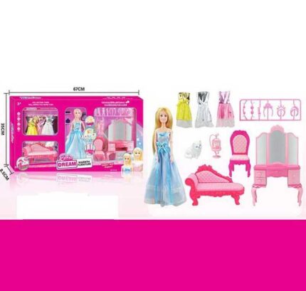 Лялька 131-33 (14) 30 см, шарнірні суглоби, аксесуари, меблі, в коробці