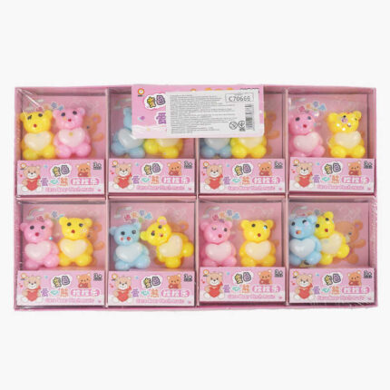 Гра антистрес C 70666 (40) ЦІНА ЗА 24 ШТУКИ В БЛОЦІ, "Ведмедики", блискітки, в коробці