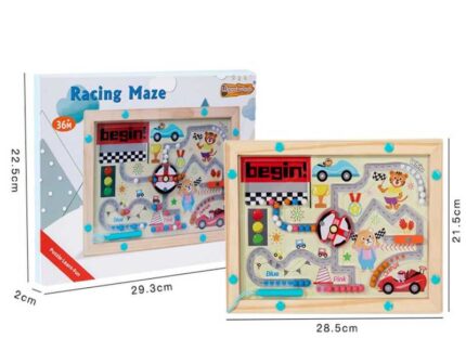 Магнітна дошка C 73273 (48) “Трек для перегонів”, дерев'яна, стилус, в коробці