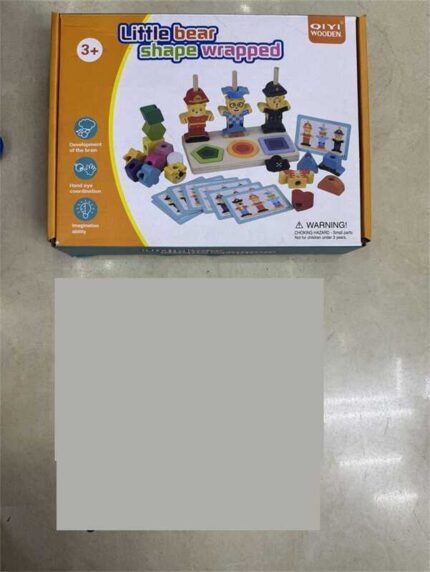 Логічна гра F 43617 (48) дерев`яна, картки із завданнями, кілочки, сортер за формами та кольорами, тваринки, фігурки, в коробці