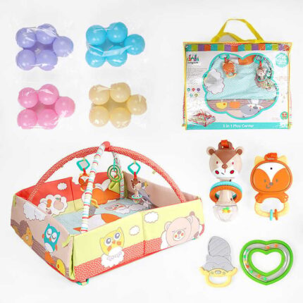 Килимок 63577 (6) манеж, брязкальця, 20 кульок, у сумці