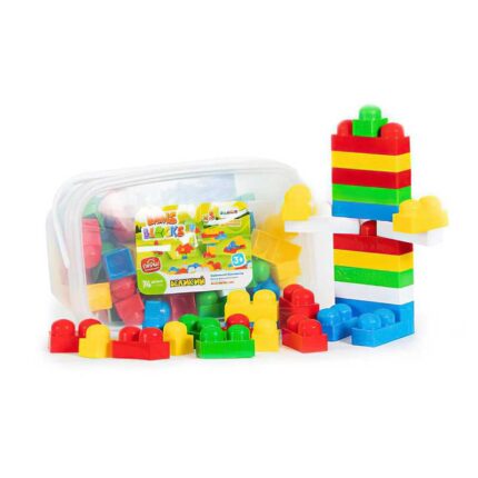 гр Конструктор "BAMSIBLOCK №5" 115/6 (8) "BAMSIC", 74 деталі, в відрі