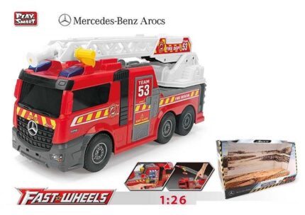 Спецтехніка 9719 B (8) "Play Smart", "Пожежна машина", звук, світло, водяна помпа, 1:26, в коробці