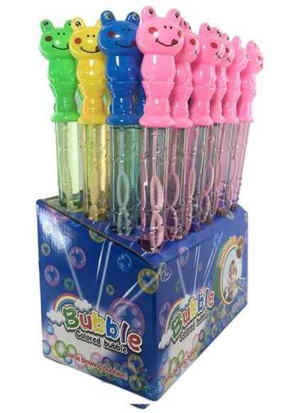 Мильні бульбашки LK 80270 (6) "WToys", ЦІНА ЗА 24 ШТУКИ В БЛОЦІ, "Жабка", висота 36см, в коробці