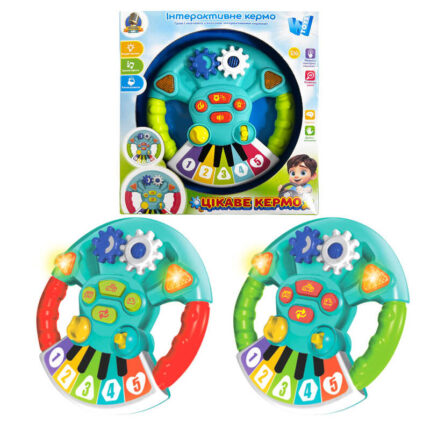 Кермо музичне 37927 (32) "Wtoys", підсвічування, звукові ефекти, правила дорожнього руху, в коробці