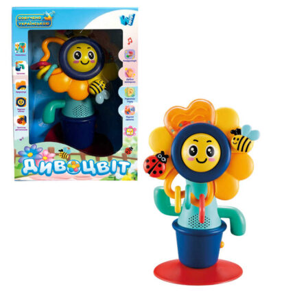 Дивоцвіт 96388 (12) "WToys", ОЗВУЧУВАННЯ УКРАЇНСЬКОЮ МОВОЮ, звуки, намистинки, тріскачка, на батарейках, тренажери для пальчиків, в коробці