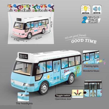 Автобус 7723 (110) 2 кольори, інерція, звук, підсвічування, у пакеті