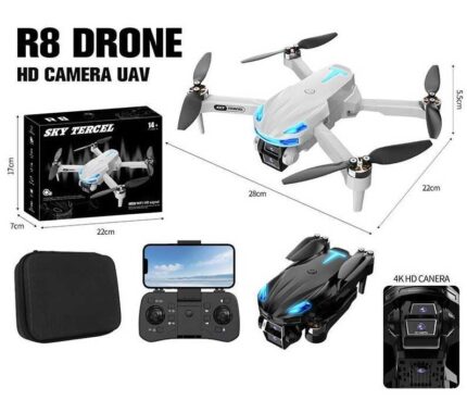 Квадрокоптер R 8 DRONE (36) 2 HD-камери, headless mode, уникає перешкоди, Wi-fi камера, керування з додатка, змінний кут нахилу камери, акумулятор 3.7 V, пульт керування 2.4 G, в коробці