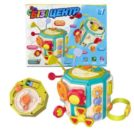 БізіЦентр 51814 (24) "WToys" ОЗВУЧУВАННЯ УКРАЇНСЬКОЮ МОВОЮ, сортер, казки, пісні, загадки, тренажер для пальчиків, в коробці